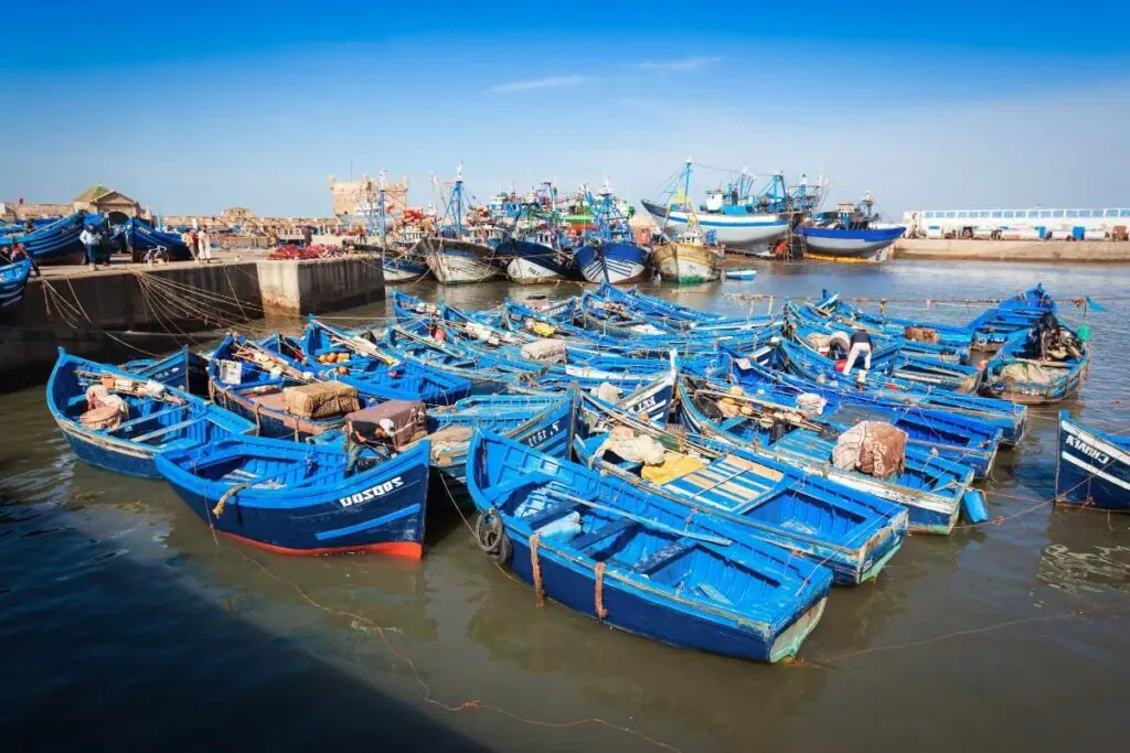 Essaouira port on a ten-day Morocco tour from Casablanca