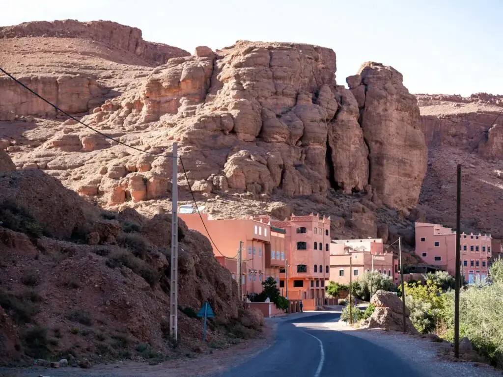 Dades Valley road on a four-day Fes to Marrakech desert tour